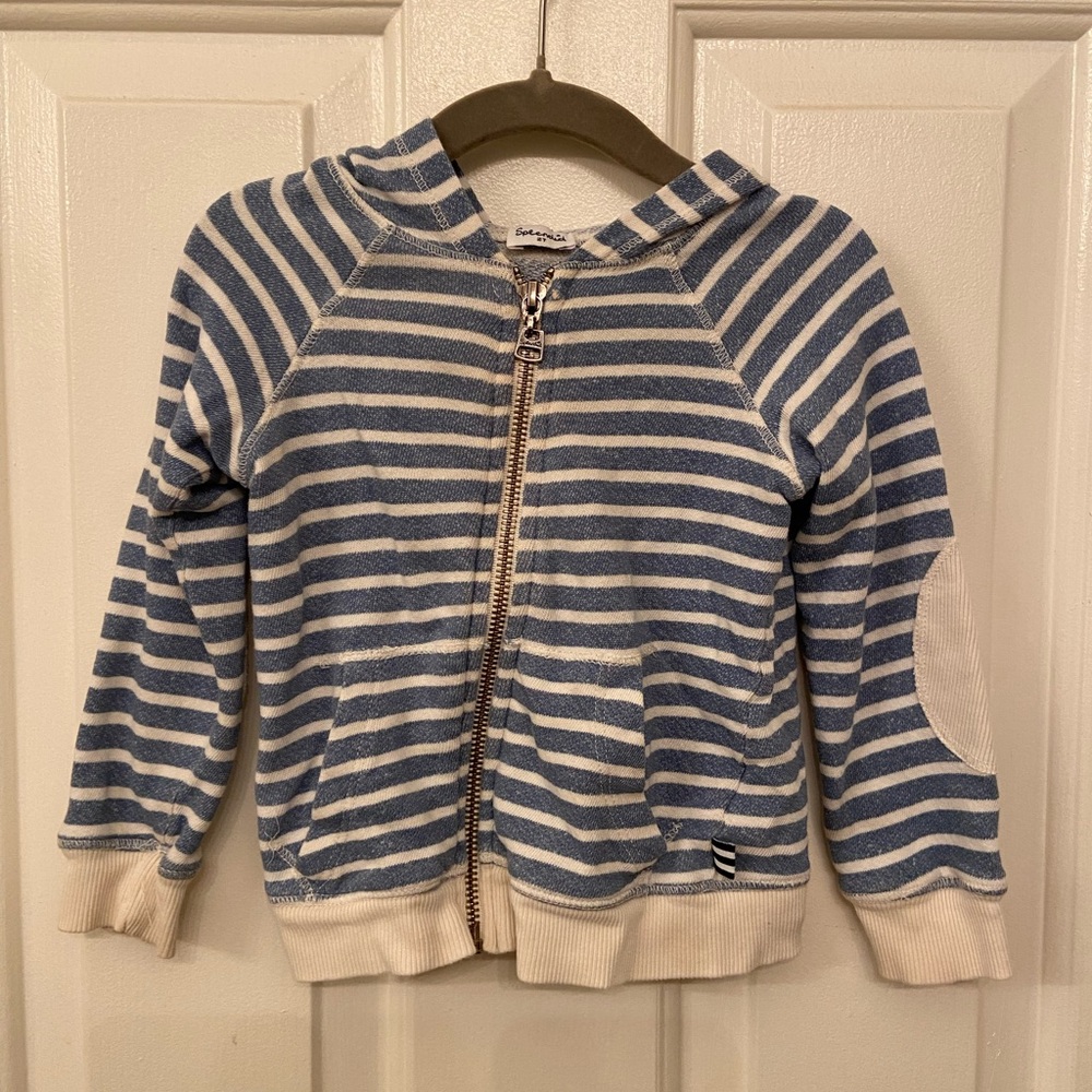 GAP Kids Blue and White Striped Hoodie